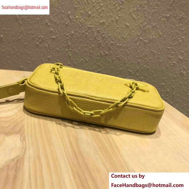 Louis Vuitton Taurillon Monogram Pochette Volga Pouch Bag M53554 yellow 2020