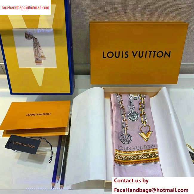 Louis Vuitton Vendome Bandeau Scarf 8x120cm M73867 Gris Bubble Gum 2020
