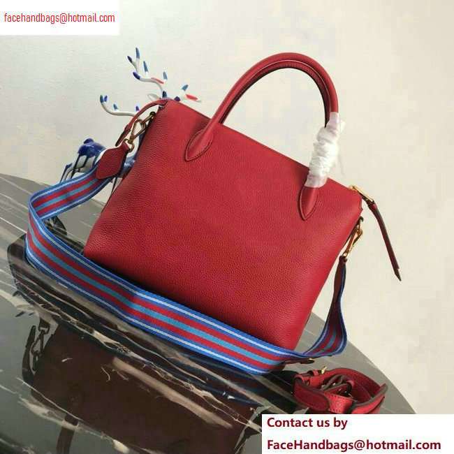 PRADA Calf leather TOTE bag 1BA157 red