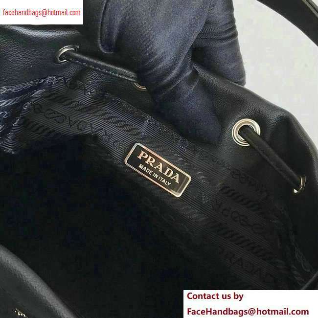 Prada Leather Bucket Bag 1BH038 Black