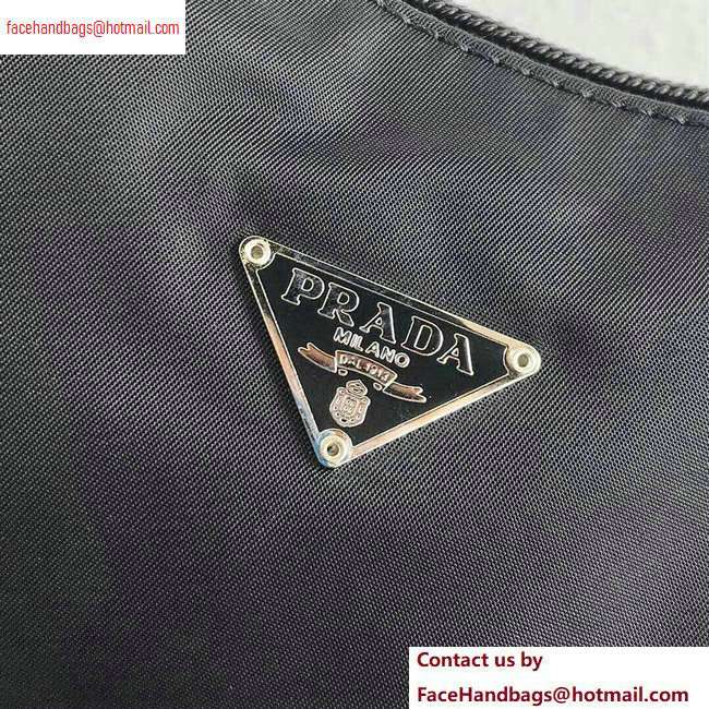 Prada Nylon Hobo Bag MV515 Black 2020 - Click Image to Close