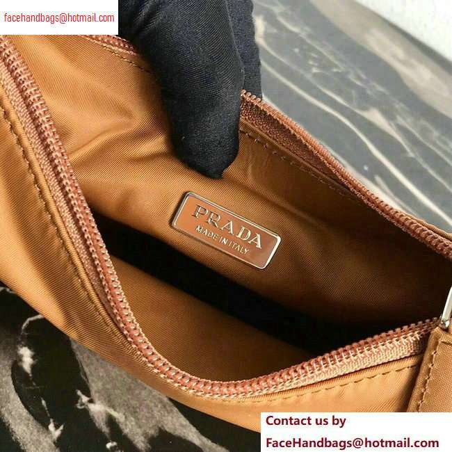 Prada Nylon Hobo Bag MV515 Brown 2020 - Click Image to Close
