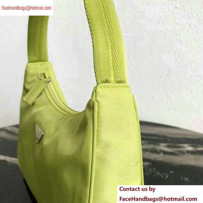 Prada Nylon Hobo Bag MV515 Green 2020