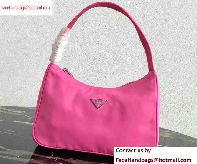 Prada Nylon Hobo Bag MV515 Pink 2020 - Click Image to Close