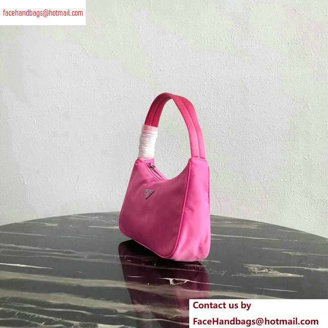 Prada Nylon Hobo Bag MV515 Pink 2020