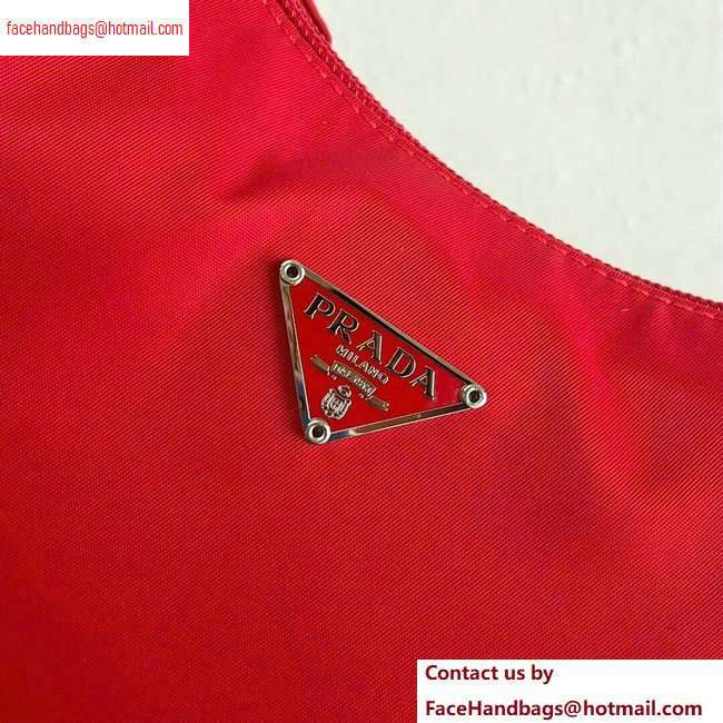 Prada Nylon Hobo Bag MV515 Red 2020
