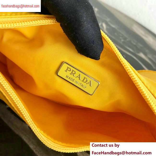 Prada Nylon Hobo Bag MV515 Yellow 2020
