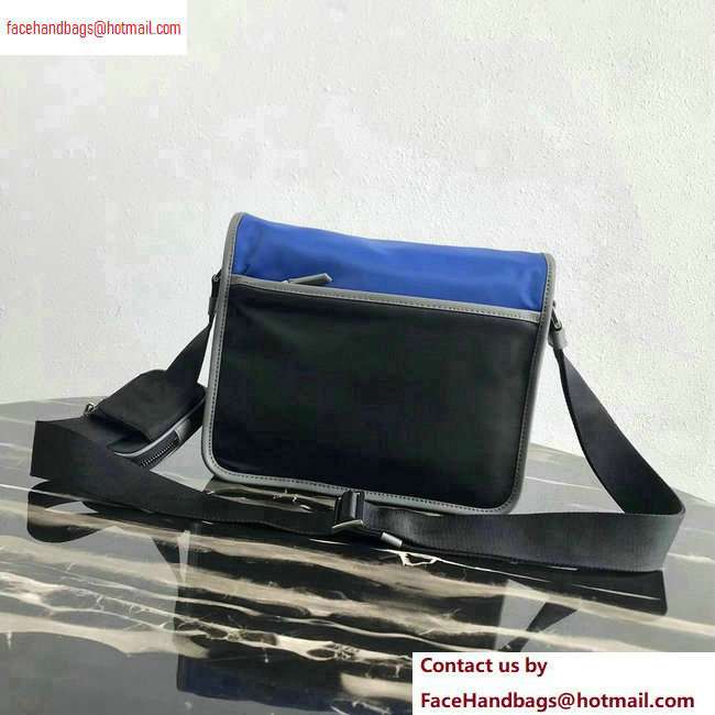 Prada Nylon Shoulder Bag 2VD769 Blue/Black 2020