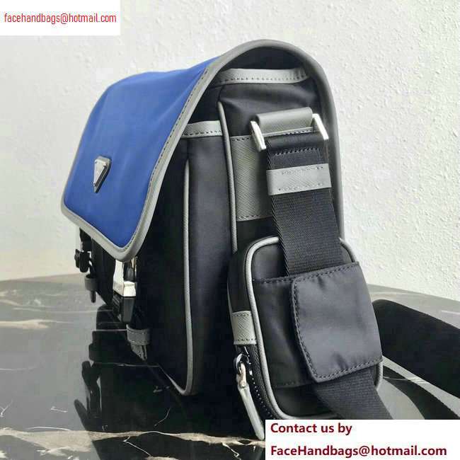 Prada Nylon Shoulder Bag 2VD769 Blue/Black 2020