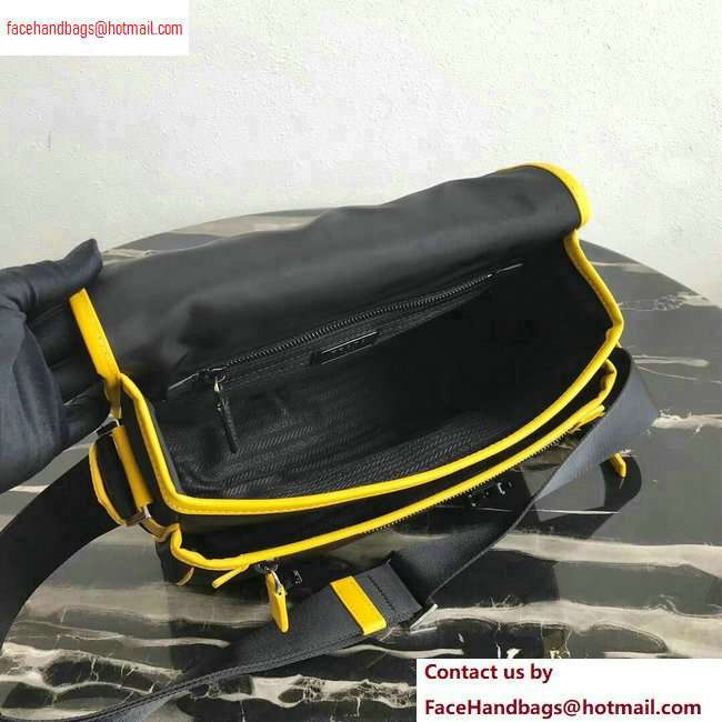 Prada Nylon Shoulder Bag 2VD769 Gray/Yellow/Black 2020
