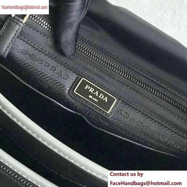 Prada Nylon and Saffiano Leather Shoulder Bag 2VD768 Blue/Black 2020 - Click Image to Close
