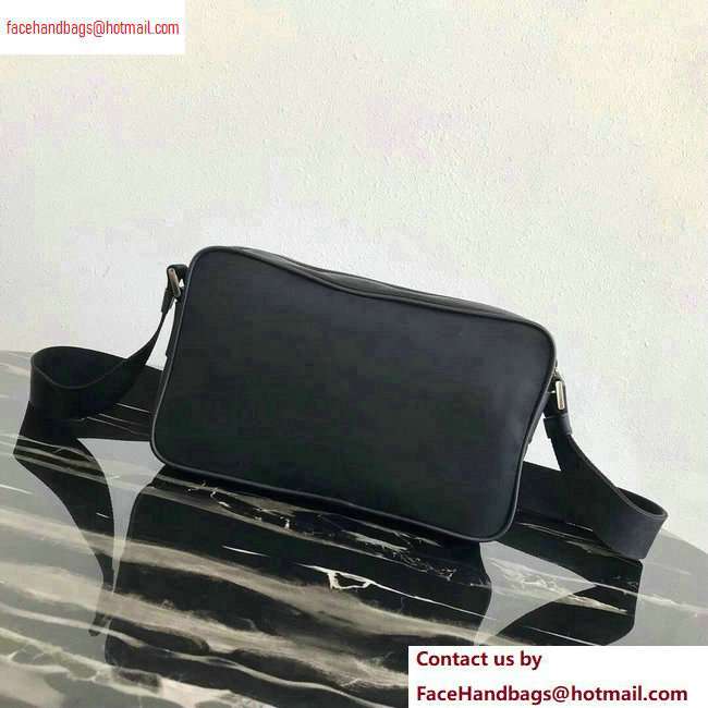 Prada Nylon and Saffiano Leather Shoulder Bag 2VH074 Black 2020