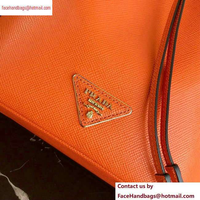 Prada Saffiano Leather Bucket Bag 1BZ032 Orange