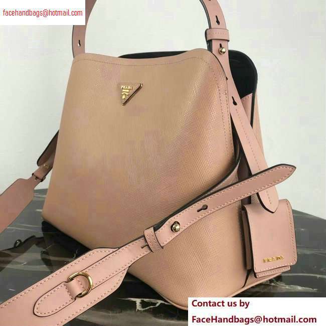 Prada Saffiano Leather Matinee Medium Handbag 1BA249 Nude 2020