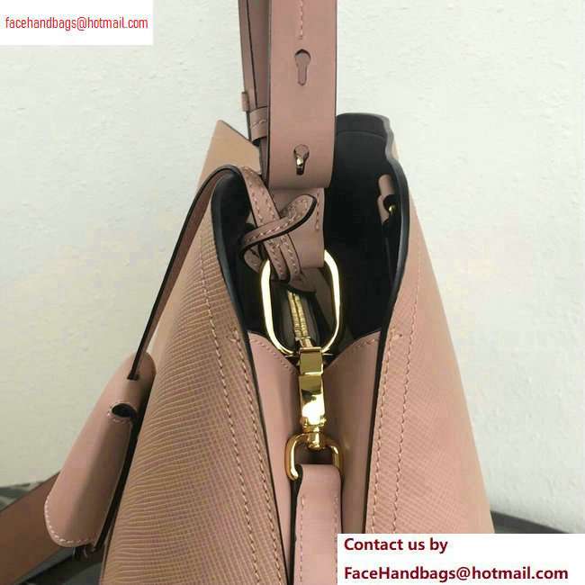 Prada Saffiano Leather Matinee Medium Handbag 1BA249 Nude 2020