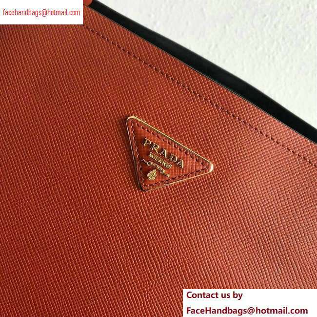 Prada Saffiano Leather Matinee Medium Handbag 1BA249 Red 2020