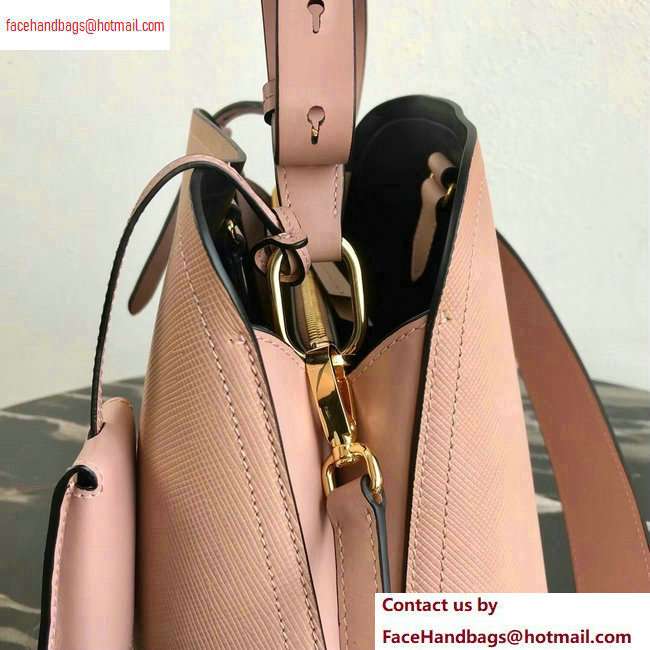Prada Saffiano Leather Matinee Small Handbag 1BA251 Nude 2020