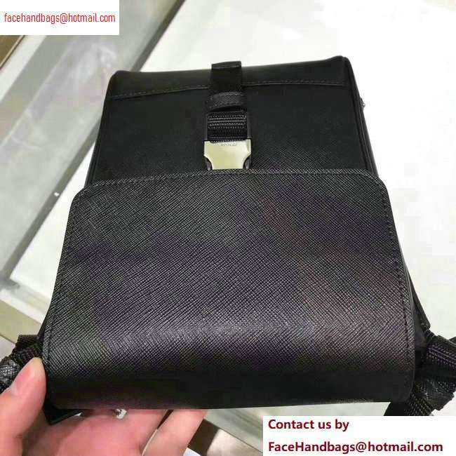 Prada Saffiano Leather Shoulder Bag 2VD019 Black 2020