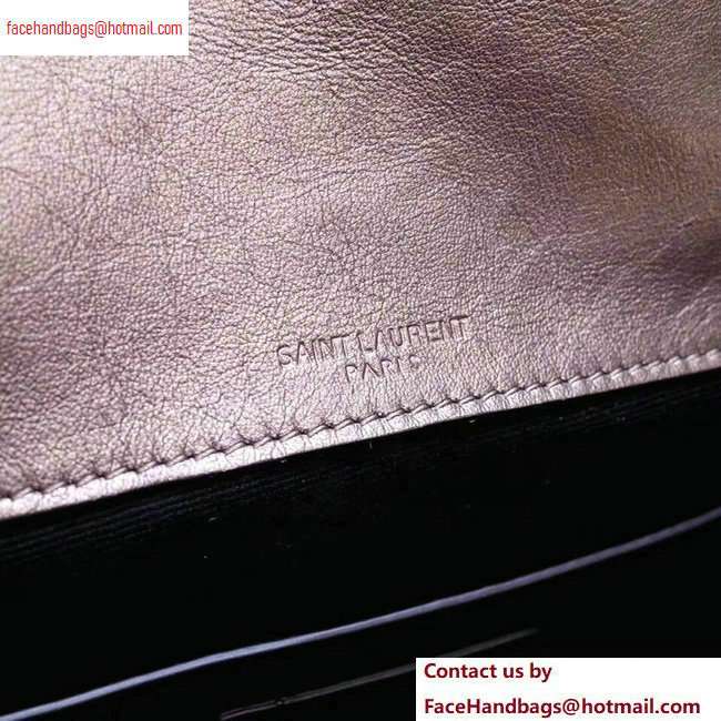 Saint Laurent Niki Baby Bag in Lame-look Leather 533037 Metallic - Click Image to Close