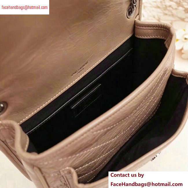 Saint Laurent Niki Baby Bag in Vintage Leather 533037 Dark Beige - Click Image to Close