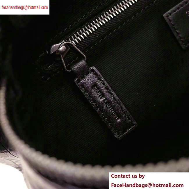 Saint Laurent Niki Body Bag in Crinkled Vintage Leather 577124 Black