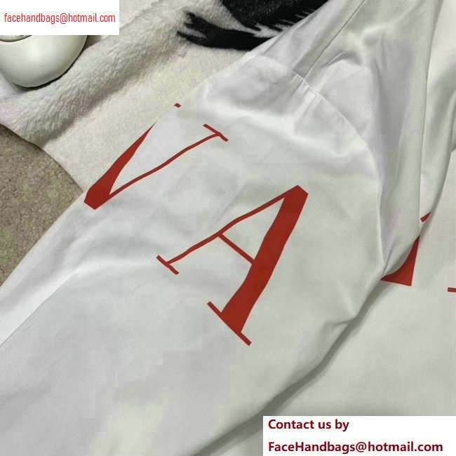 Valentino Red Logo Print Shirt White 2020