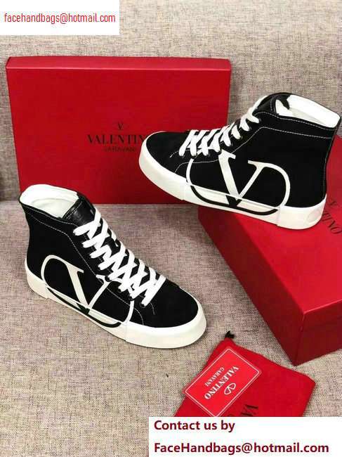 Valentino VLOGO Canvas Tricks High-top Sneakers Black 2020