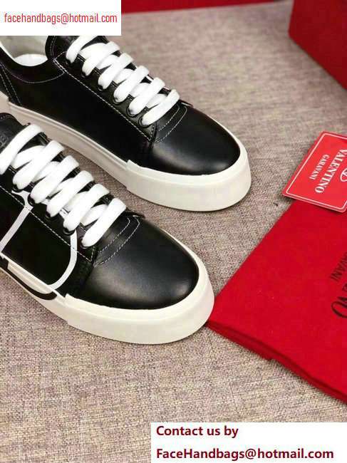Valentino VLOGO Leather Tricks Low-top Sneakers Black 2020 - Click Image to Close
