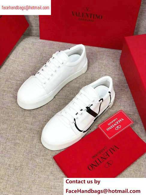 Valentino VLOGO Leather Tricks Low-top Sneakers White 2020 - Click Image to Close