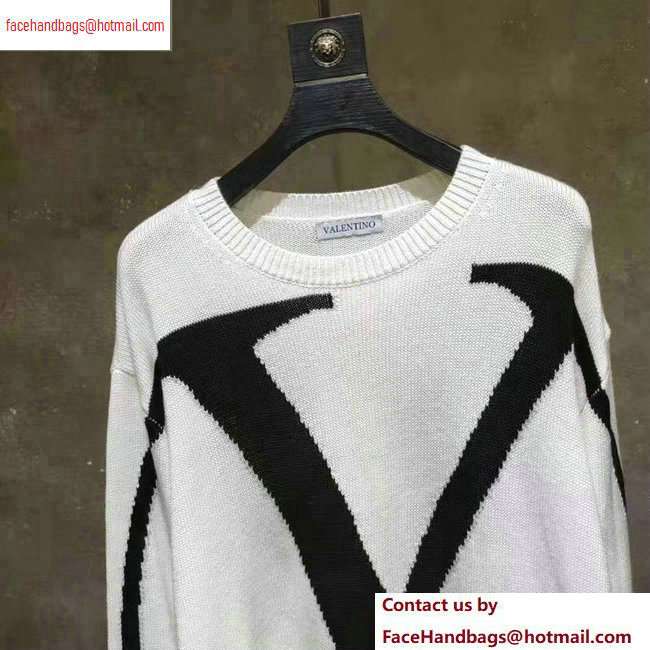 Valentino VLOGO Print Sweater White 2020