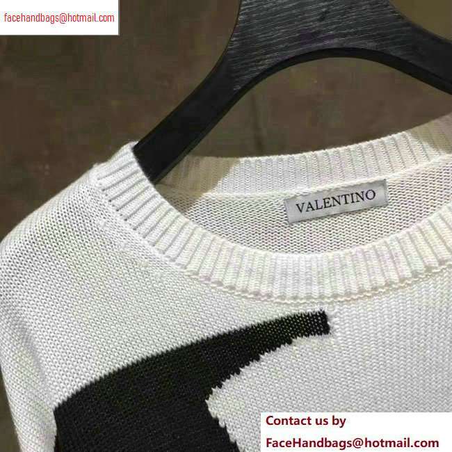 Valentino VLOGO Print Sweater White 2020 - Click Image to Close
