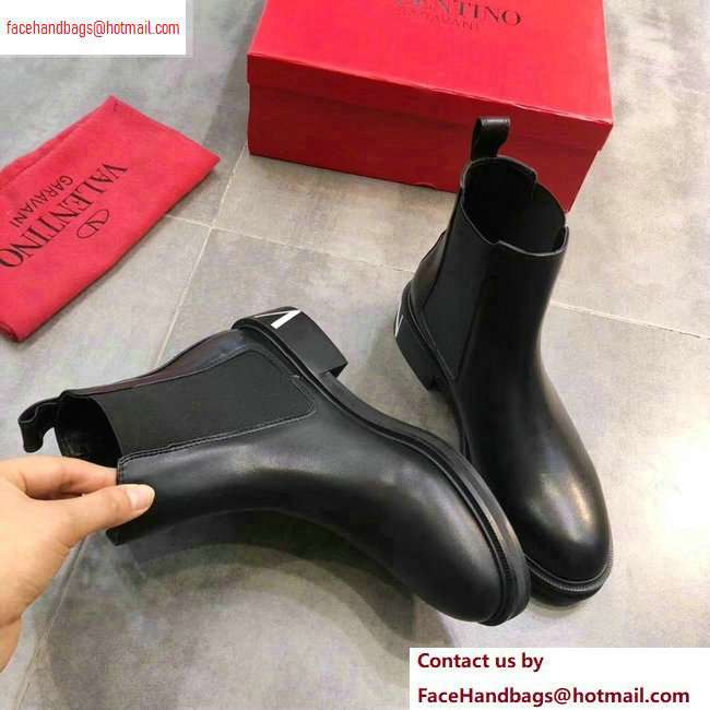 Valentino VLTN Heel Combat Ankle Boots Black 2020 - Click Image to Close