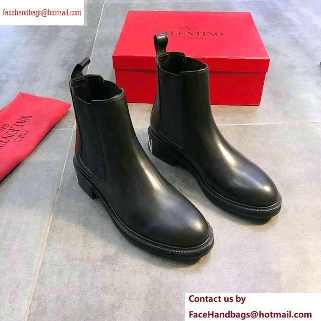 Valentino VLTN Heel Combat Ankle Boots Black 2020 - Click Image to Close