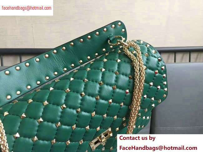 Valentino large Rockstud Spike Chain Bag 0123L Malachite 2020 - Click Image to Close