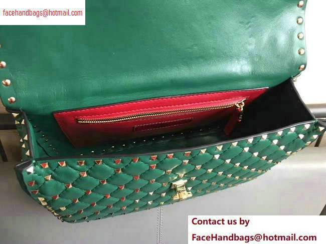 Valentino large Rockstud Spike Chain Bag 0123L Malachite 2020 - Click Image to Close