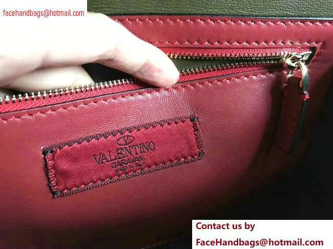 Valentino large Rockstud Spike Chain Bag 0123L army green 2020