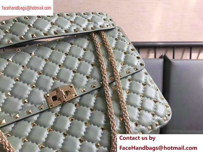 Valentino large Rockstud Spike Chain Bag 0123L green2020