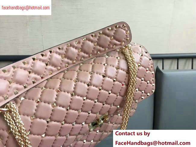 Valentino large Rockstud Spike Chain Bag 0123L nude pink 2020