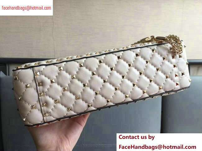 Valentino large Rockstud Spike Chain Bag 0123L off white2020 - Click Image to Close