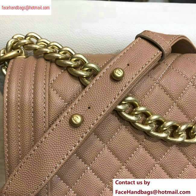 chanel new medium le boy bag nude pink in caviar leather with gold hardware