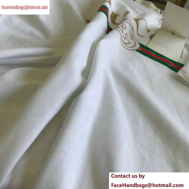 gucci Oversize T-shirt with Gucci logo white