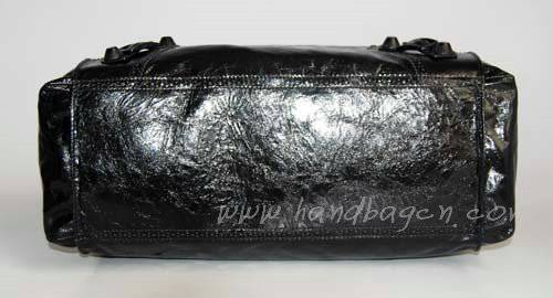 New Balenciaga 218383 Black Leather Handbag - Click Image to Close