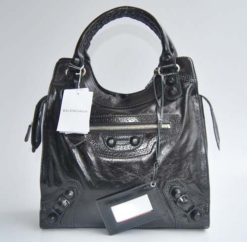Balenciaga 218384 Black Arena Giant Covered Folder Leather Bag - Click Image to Close