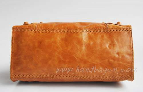 Balenciaga 218384 Tan Arena Giant Covered Folder Leather Bag - Click Image to Close