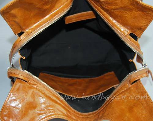 Balenciaga 218384 Tan Arena Giant Covered Folder Leather Bag - Click Image to Close