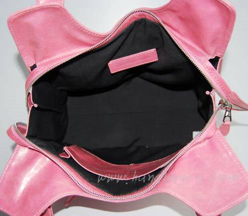 Balenciaga 218384 Pink Arena Giant Covered Folder Leather Bag