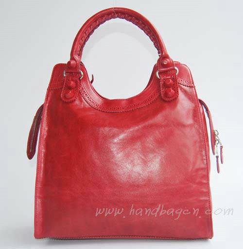 Balenciaga 218384 Red Arena Giant Covered Folder Leather Bag - Click Image to Close