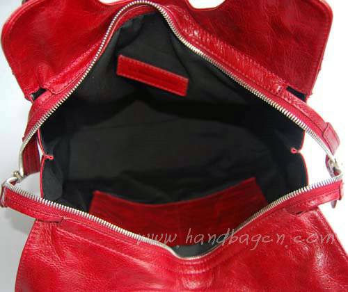 Balenciaga 218384 Red Arena Giant Covered Folder Leather Bag
