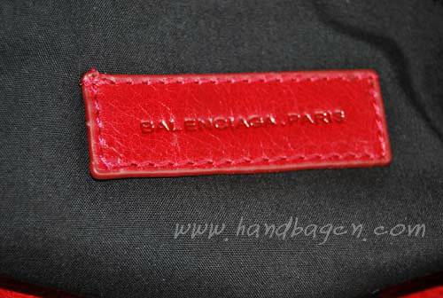 Balenciaga 218384 Red Arena Giant Covered Folder Leather Bag
