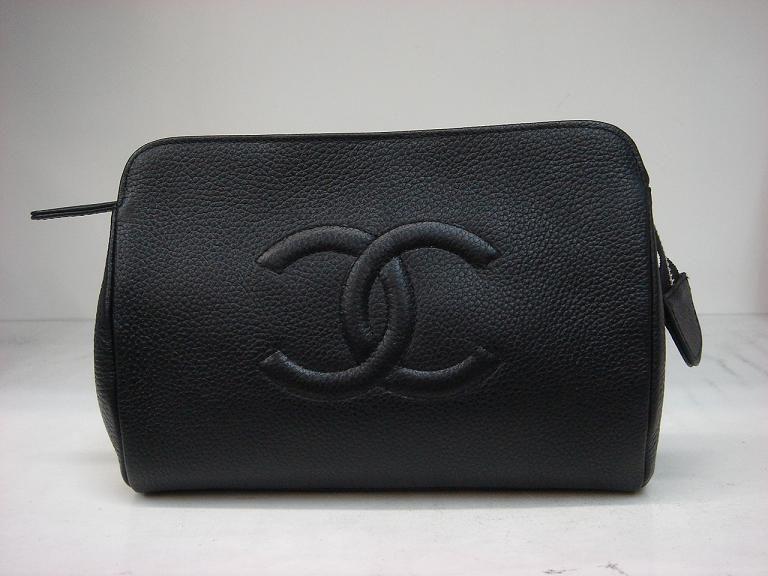 Chanel 225 Calfskin Black Evening Bag